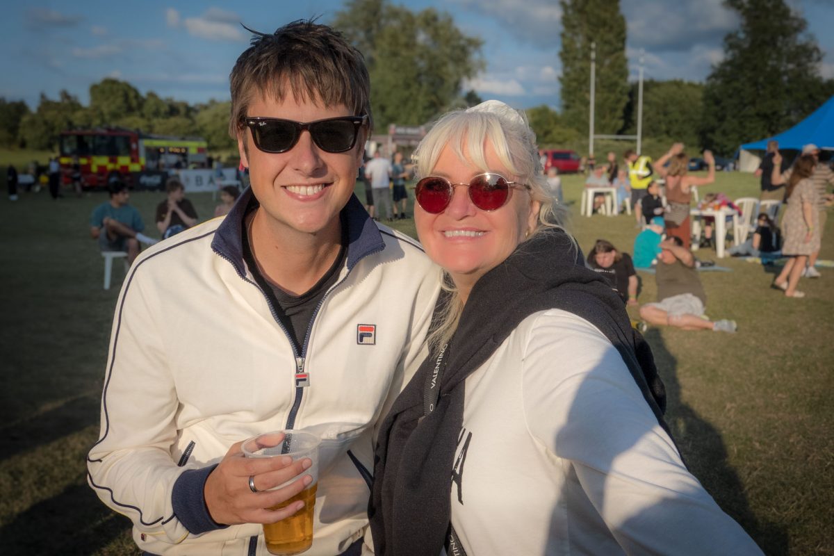 Kiaran Crook of The Sherlocks posing with a fan at Spongefest Worksop