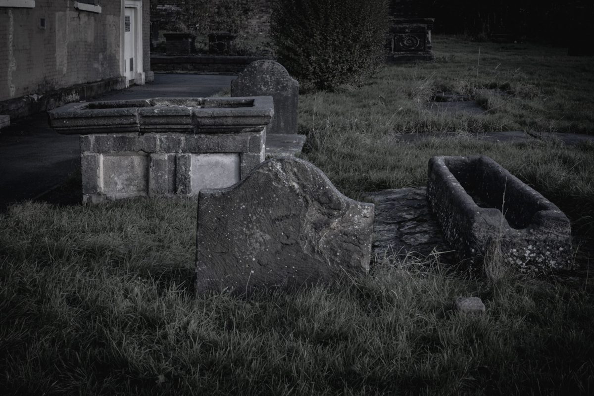 Dark Gravestones and Chest Tomb, Burslem