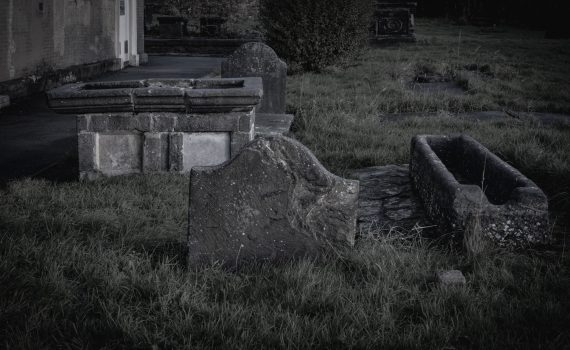 Dark Gravestones and Chest Tomb, Burslem