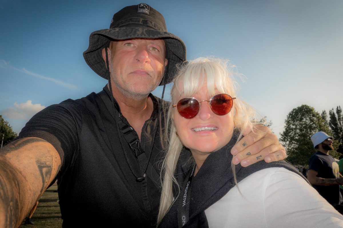 Selfie of a couple enjoying Spongefest festival